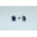 Handmade 925 Sterling Silver Studs Earring Natural Blue Sapphire Gemstones